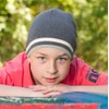PICKAPOOH Theo Organic Cotton Hat, Anthracite/Natural/Grey