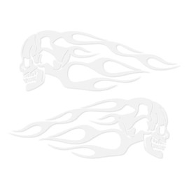 2 Pieces Tank Pad Tank Protection Tank Stickers for Motorcycle, Tank Pad 3D Motorcycle, Tank Sticker Motorcycle Honda, Suitable for Cars, Motorcycles, Helmets, Refrigerators (White)