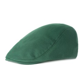 Men's Cotton Flat Ivy Gatsby Newsboy Driving Hat Cap Hunting Driving Beret Green