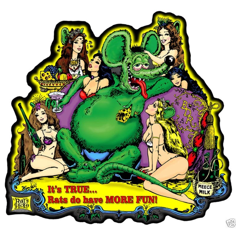 Rat Pack Sticker Collector 6 pack Rats Hole Bike Show