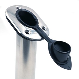 ZONADAH 2X Heavy Duty Stainless Steel 316 Fishing Rod Holders, Marine Grade, Flush Mount Fishing Rod Pole Holders, 30 Degree