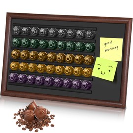 EQWOL K cup holder, coffee pod organizer for countertop,magnatic blackboard with 6 pcs coffee pd storage tape