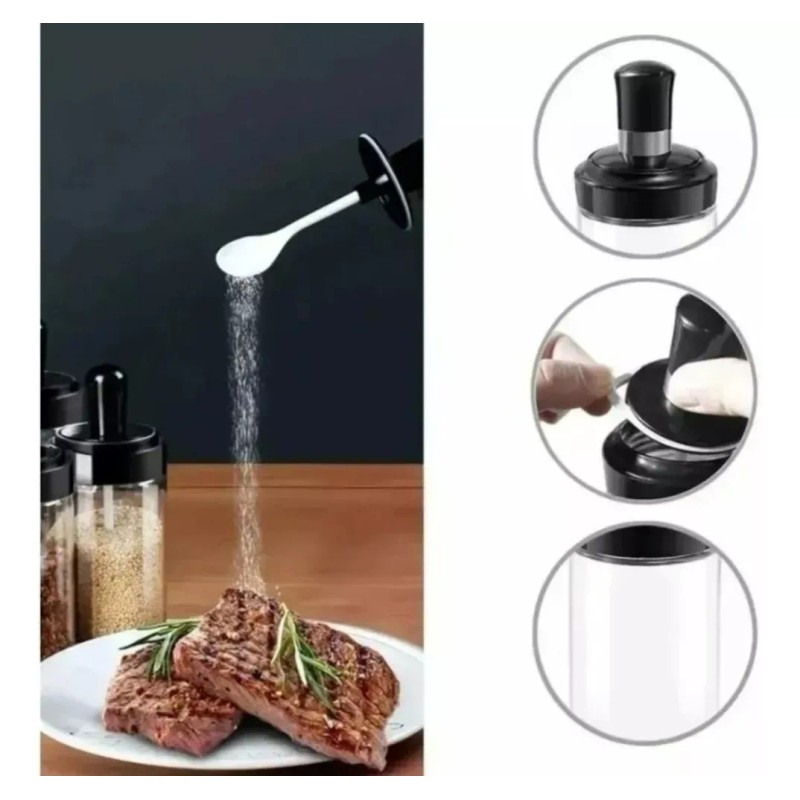 NewWay Dispensador Botella Para Aceite Con 2 Especiero Aceitera