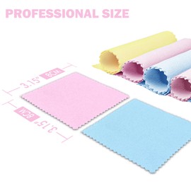 XIAOXINGYUN 120 PCS Jewelry Cleaning Cloth Jewelry Polishing Cloths Individually Wrapped Silver Cleaning Cloth for Jewelry Sterling Silver, Gold, Platinum,Coins, Watch (3.15 x 3.15 Inches)