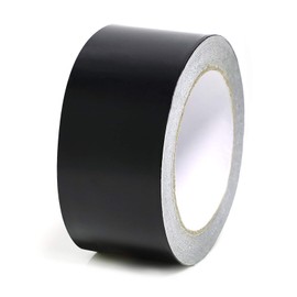 Aluminum Black Foil Tape 2 Inch x 64 Feet 3.9 Mil Thick Black Adhesive Aluminum Foil Tape High Temp Heavy Duty Adhesive HVAC Sealing Hot Cold Air Duct Tape for Pipe