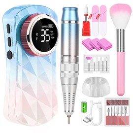CozyZen Portable Nail Drill, 35,000 RPM Rechargeable Electric Nail File, Cordless E-File Machine with Extended Battery Life, Lightweight Design for Manicure & Pedicure, Professional & Home Use