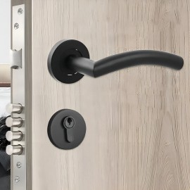 Cerradura Alta Seguridad Banna Negra Acero Inoxidable Para Puerta