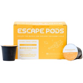 Stone Creek Coffee Light Roast Escape Pods, Ground Coffee Pods – (12 Count, Pack of 1) – Smooth and Fresh Colombian Coffee with Juicy & Citrus Tasting Notes - Boneshaker Colombia