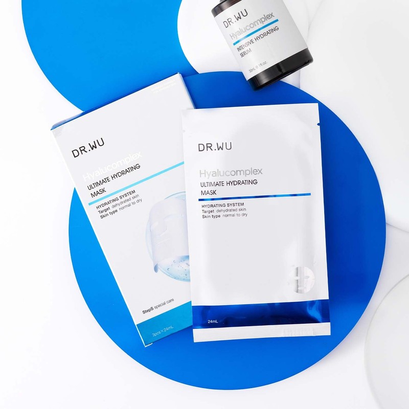 DR.WU Hyaluronic Acid Moisturizing Sheet Mask, Hyalcomplex, Moist Mask (Pack