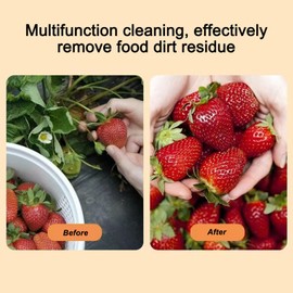 Fruit and Vegetable Washing Machine, Multifunctional Electric Vegetable Washing Basket with Double Layer for Kitchen (Second Generation White)