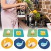 6Pcs Silicone Trivet Mats Cartoon Style Anti Slip Flexible Hanging