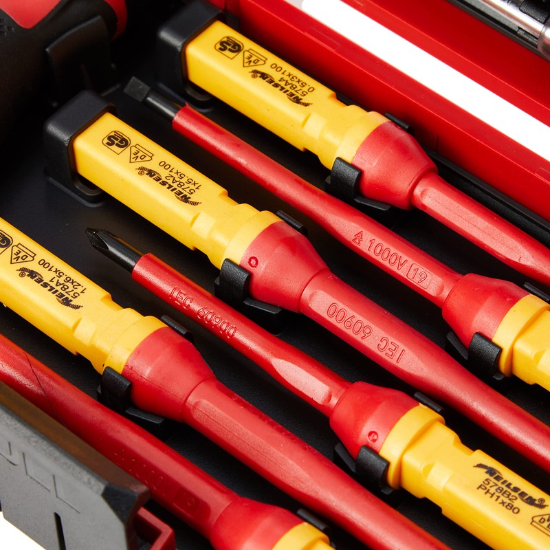 Neilsen CT3794 1000 V VDE Insulated Screwdriver Set - Red,