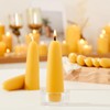 AGLARY 4-Pack 4.4"x1.4" Handmade Pure Beeswax Stubby Taper Candles, Yellow