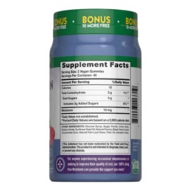 Melatonina 10 mg Gomitas Veganas Nature's Truth Sabor Frutos Rojos 70 Uds