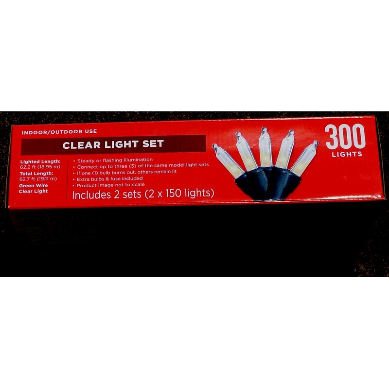 Making The Season Bright Clear Tree Lights - 300 Indoor/Outdoor