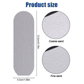 Kalolary 50pcs Foot Files Replacement Pads, Replacement Pads for Pedicure File, Replacement Pads, Black Pack for Double-Sided Foot Rasp File (Grey)