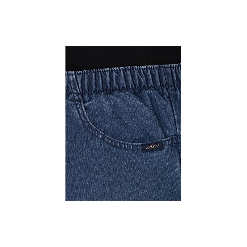 Chic Classic Collection womens Plus Cotton Pull-on Pant With Elastic