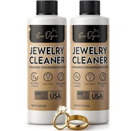 Ultrasonic Jewelry Cleaner Solution (16oz) Concentrated Jewelry Cleaner for Diamonds, Gold, Silver & More | Compatible with Ultrasonic Machine (s) - Made in USA