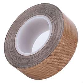 Eujgoov PTFE Tape Roll Cinta de Alta Temperatura Cinta de Sellado de Teflón para Máquina de Sellado Al Vacío(0.25mm x 50mm x 10m)
