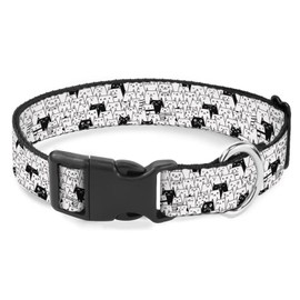 Black White Cats Kitten Dog Collars Soft Adjustable Collar Strap for Small Medium Large Dogs Cats Pet