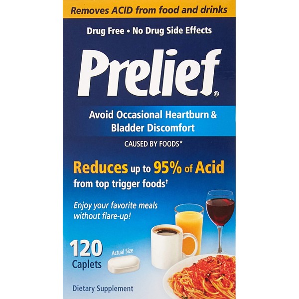 Prelief Dietary Supplement - 120 Caplets, Pack of 2