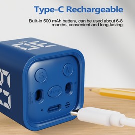 GuDoQi Multi-Function Cube Timer, 5/10/30/60 Min & Custom Count Down, Included Pause & Resume Feature, Silent, Vibrate & Adjustable Sound Alarm for Productivity in Tasks,Study & Kitchen, Classic Blue