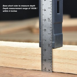 Rafter Square, Carpenter Square, 7 Inch Framing Square Speed Square with Level Aluminum Alloy Detachable Triangle Square Ruler Framing Tools Carpenter Tools for Woodworking (Silver)