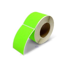 NextDayLabels - 3 X 5 Rectangle Inventory Color Coding Labels, 500 Per Roll (Fluorescent Green)