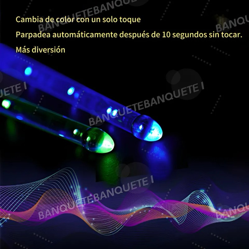 Baquetas Que Cambian De Color Con Luces Led,baquetas De Jazz