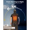 KEMIMOTO Mens Heated Vest with 12V 20000mAh Battery, Camo Heated