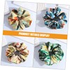 SAFIGLE 6pcs Floral Print Hair Scrunchies Set Elastic Ponytail Holders