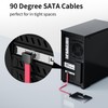 BolAAzuL SATA Cable III Right Angle to Straight 2-Pack, Short