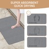 THMINS 2 Pack Extra Large Stone Bath Mat, 32''x20'' Non-Slip