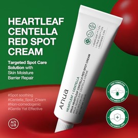 Crema para manchas rojas Anua Heartleaf Centella, hidratante facial para alivio de la piel, Niacinamida, Centella, Pantenol, tratamiento localizado pa