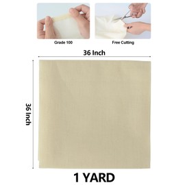 1 Yards Cheese Cloths, 9 Square Feet Cheesecloth,XL 36X36 Inch, Straining & More, 100% Unbleached Cotton Cheesecloth, Unhemmed&Can Be Cut, Cheese Making, Coffee Filters, Butter Muslin