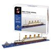 FULHOLPE Technik Titanic Building Blocks Kit, 1860 Clamping Blocks, Micro