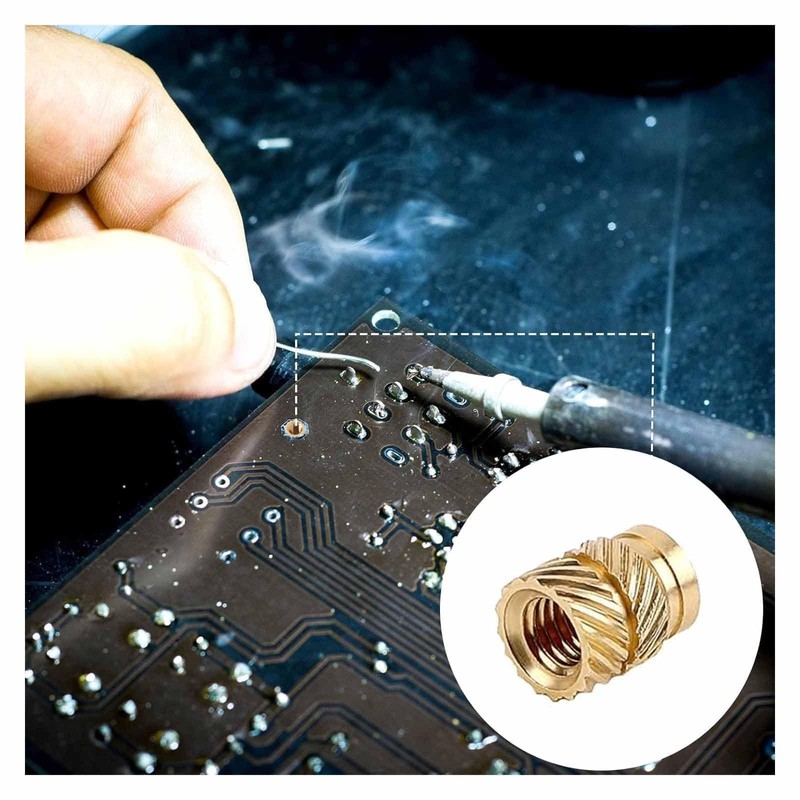 M4 Thread Insert, Pack of 120 Press-in Nuts, Brass Embedding