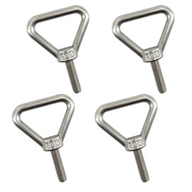 M8x30mm Triangle Lifting Eye Bolts 304 Stainless Steel Heavy Duty Long Shank Lifting Ring Bolts Eyebolts for Machine Marine (4 Pack)