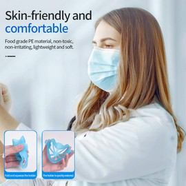 Expand Cup for Mask, 5 Pieces DMaos Mask Bracket, Lipstick Protection 3D Frame Stand, Increase Breathing Space, Help Breathe Smooth - White