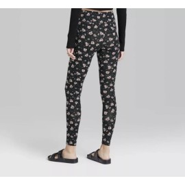 Wild Fable Woman’s High Waisted Floral leggings black floral Leggings Med
