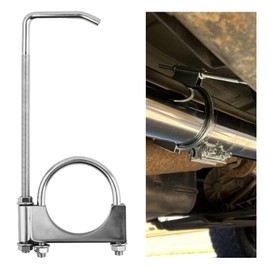2.5 Inch Exhaust Hangers,Heavy Duty Adjustable 2.5 Exhaust Clamp with Muffler Hanger for Muffler Pipe Vibration Damping and Fixing,Universal Exhausts Hanger Rod Car Accessories