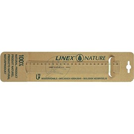Linex Nature Ruler Biodegradable Bevelled and Tracing Edges 200mm Clear Ref LXON1020