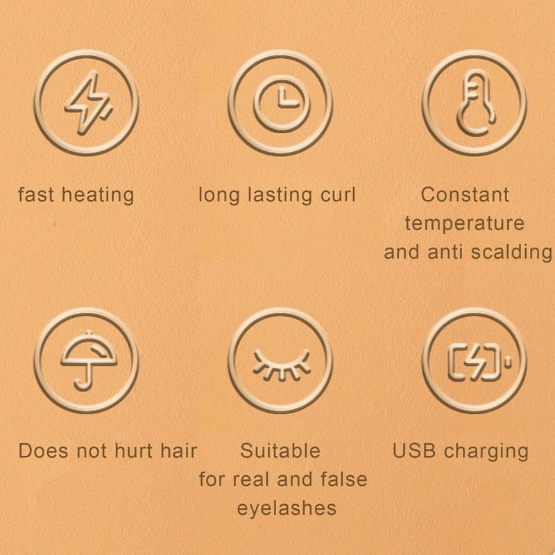 Electric Heated Eyelash Curler USB Charging Long Lasting Curl Fast