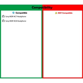 DowiTech Breathable Headphone Earpads Replacement Headset Ear Pads Compatible with Sony MDR-NC7 MDR-NC8 MDR NC7 MDR NC8 Headphones