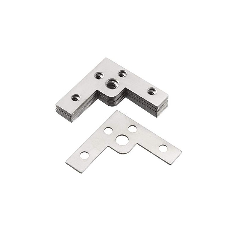 sourcing map Flat Angle Bracket Plate L Shape Repair Joining