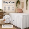 White Platform Dorm Bed Skirt Twin XL 42 Inch Drop,Extra