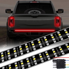 AHMURZOE 48 Inch Tailgate Light Bar Quad Row LED Tail Light Strip with Running Brake Reverse Turn Signal Lights