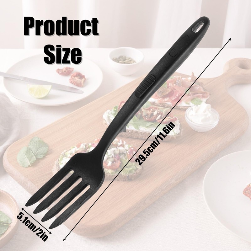 cobee 2Pcs Silicone Flexible Forks, 11.6 Inch Heat Resistant Cooking