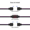BTF-LIGHTING 5 Pack 22AWG 5 Pin JST Male to Female
