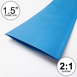 Salipt 1.5" ID Blue Heat Shrink Tube 2:1 ratio (8 inches) polyolefin foot/ft/to 40mm